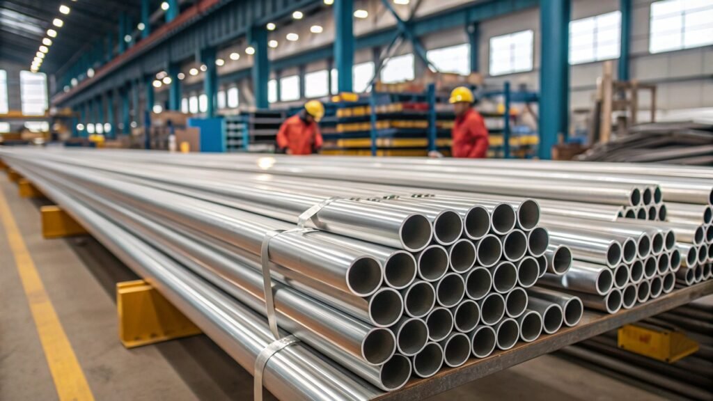 A split image showing two identical-looking aluminum pieces with labels indicating a "5052 - Marine Tank" and "6061 - Structural Frame", emphasizing the visual similarity.